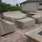 Modern Leisure Garrison Rect/Oval Patio Table & Chair Set Cover, Waterproof, 18 in. Lx64 in. Wx34 in. H, Sandstone 3079 - alternate 6